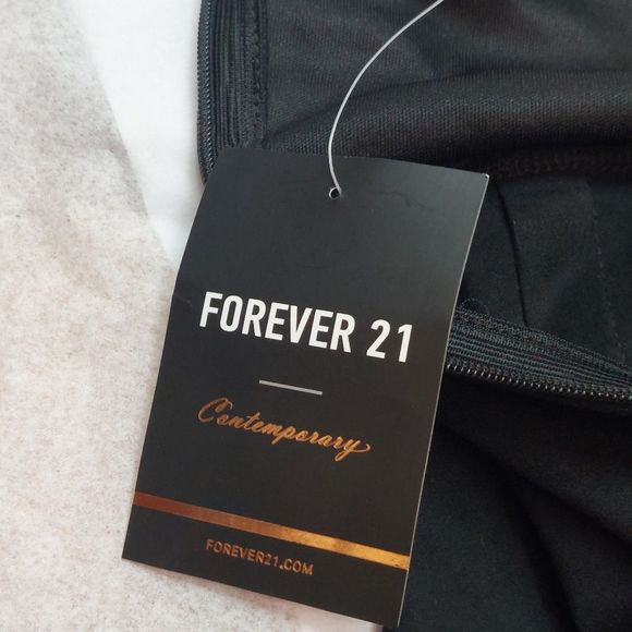 Forever 21 Black Faux Suede Bustier Style Bodycon Mini Dress w/Studs Small NWT - Picture 7 of 10